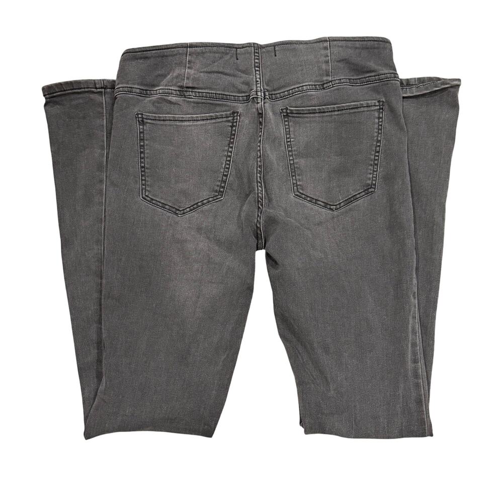 Free People Penny Pull On Flare Jeans Washed Black Stretch Denim W29 - Picture 2 of 4